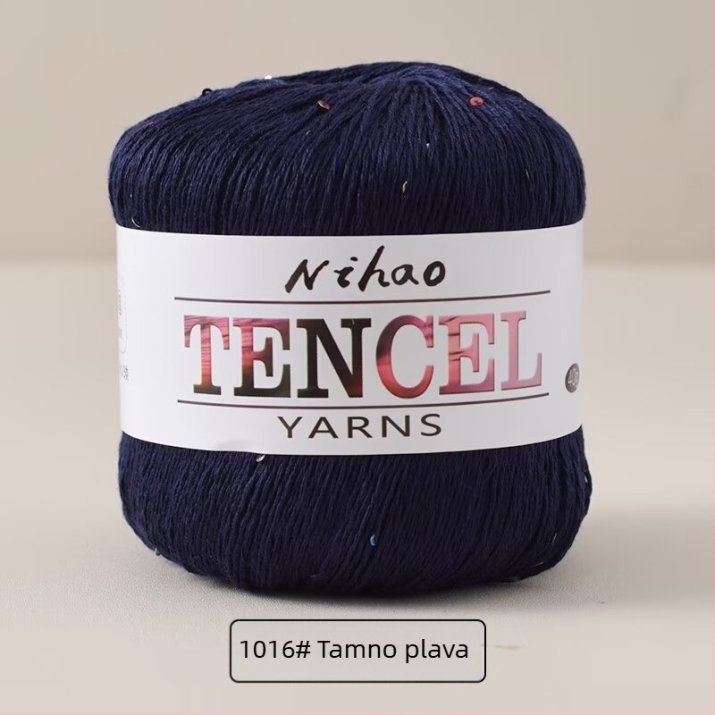 Pređa za ručno pletenje – Tencel Sequin Lace pređa, prstenasto predenje, skup vlakana, Mu Pai