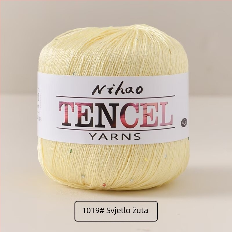 Pređa za ručno pletenje – Tencel Sequin Lace pređa, prstenasto predenje, skup vlakana, Mu Pai