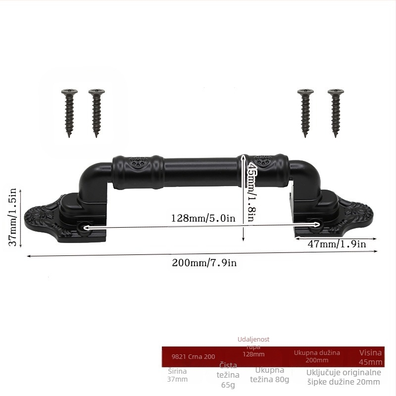 Shangpinnu 9822 metalni držač za vrata štale, za drvena vrata, s elektrogalvaniziranim završetkom