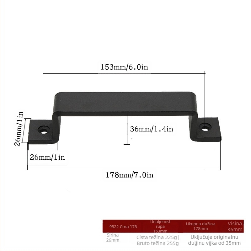 Shangpinnu 9822 metalni držač za vrata štale, za drvena vrata, s elektrogalvaniziranim završetkom