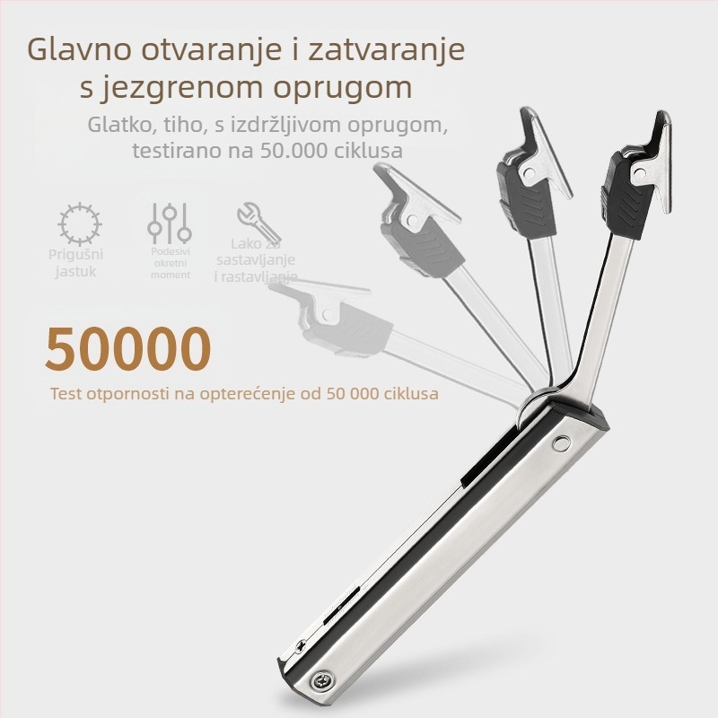 Hidraulični štap za nagibna vrata ormara, model Elf; materijal: hladno valjani čelik; elektroplatirani završetak; stil Light Luxury; Yankailong Hardware