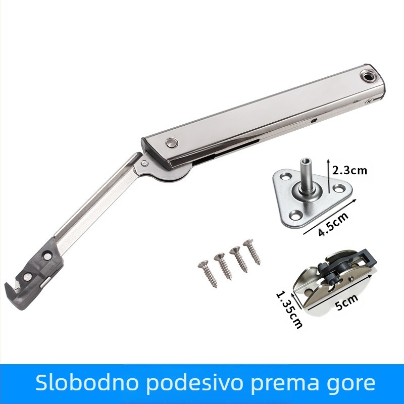 Hidraulični štap za nagibna vrata ormara, model Elf; materijal: hladno valjani čelik; elektroplatirani završetak; stil Light Luxury; Yankailong Hardware