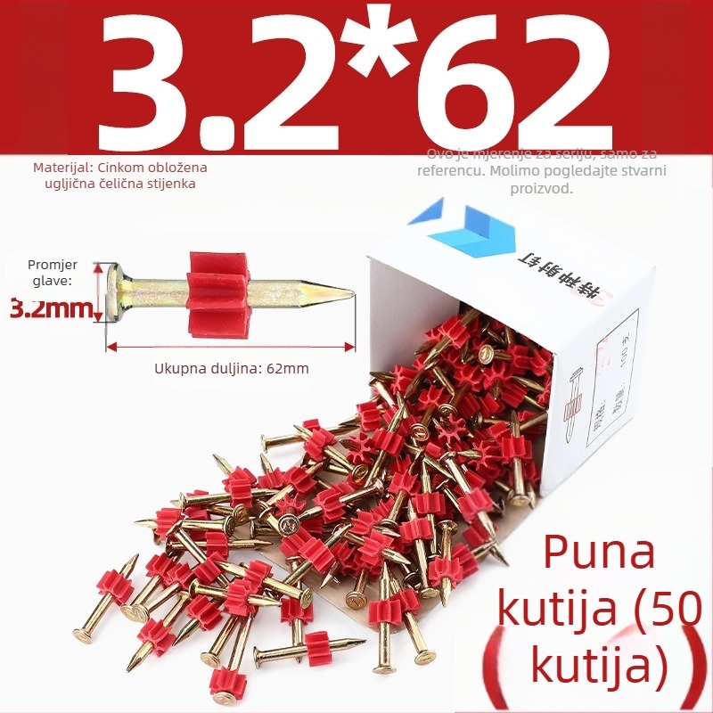Tianzhuo Hardware – Visokočvrsti čelični čavli za betonske zidove – učvršćivanje na zid, vješanje slika, reklamni čavli, nevidljivi dizajn