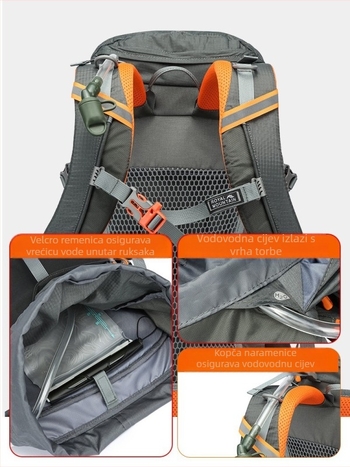 Royal Mountain najlonski planinarski ruksak, unisex, velika kapaciteta, za aktivnosti na otvorenom, prozračan, vodootporan, lagan, s jastučnim zračnim naramenicama