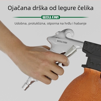 Pneumatski pištolj za prašinu od aluminijskog legura — dvostruke namjene, visoki tlak, rotirajući za puhanje i usisavanje