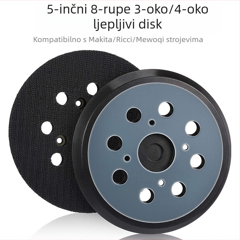 WELIBA Gumeni podložak za brušenje s 8 rupa, 3/4 oka, kompatibilan s Makita BO5041 MT922