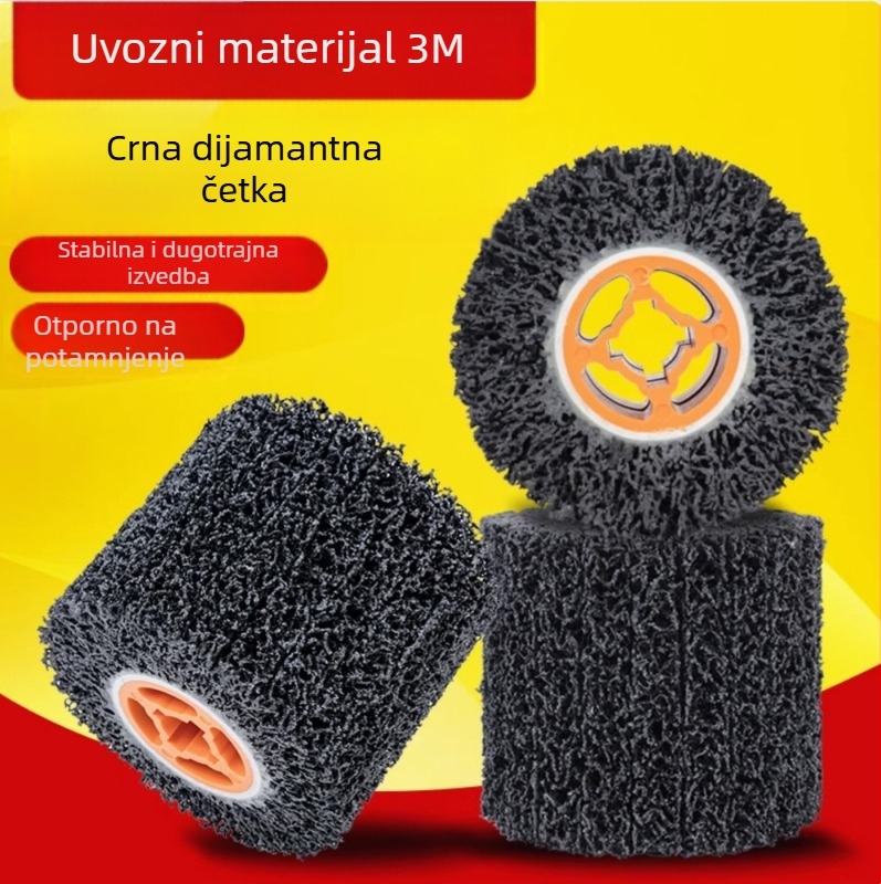 3M Brushed Wheel za poliranje metala s najlonskom podlogom, dijamantni abraziv, serija Brushed wheel, za brušenje metala i uklanjanje hrđe
