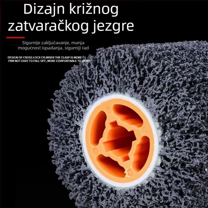 3M Brushed Wheel za poliranje metala s najlonskom podlogom, dijamantni abraziv, serija Brushed wheel, za brušenje metala i uklanjanje hrđe