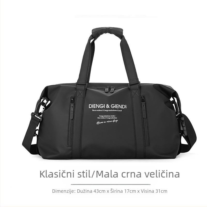 Idigi unisex torba za putovanje preko ramena 20–35L, otporna PU, odjeljak za suho/mokro, gradski stil za slobodno vrijeme