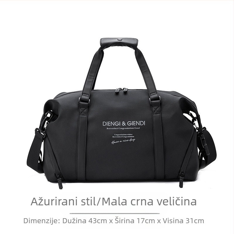 Idigi unisex torba za putovanje preko ramena 20–35L, otporna PU, odjeljak za suho/mokro, gradski stil za slobodno vrijeme