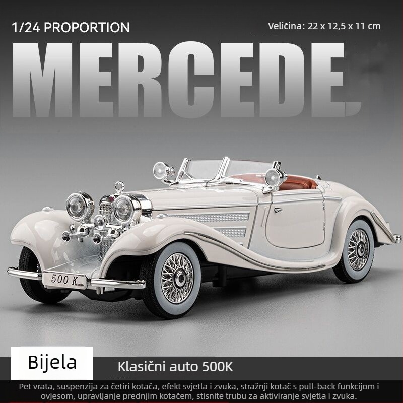 Model klasičnog automobila od legure sa zvukom i svjetlom, za djecu 7–14 godina