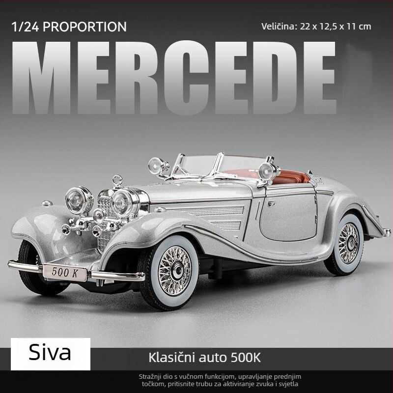 Model klasičnog automobila od legure sa zvukom i svjetlom, za djecu 7–14 godina