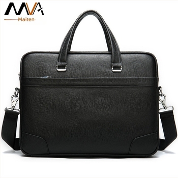 Muška kožna torba za notebook za poslovna putovanja, prirodna koža, vodootporna, proširiva, s unutarnjom podstavom od pamuka