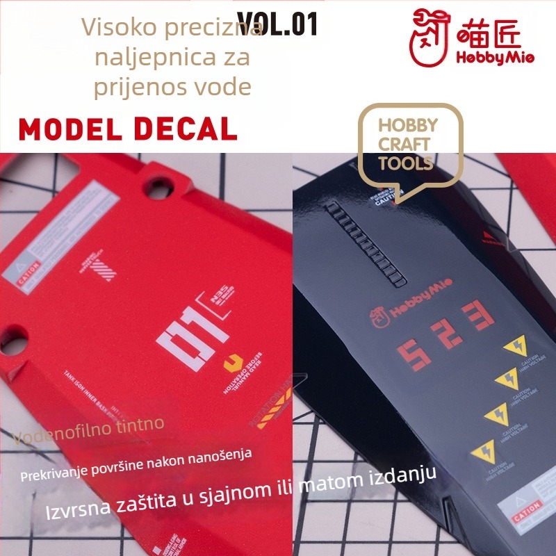 Vodi transfer naljepnica VOL1 model – Meowsmith, univerzalni uzorak, fluorescencijska opcija, materijal: vodena naljepnica, težina: 1