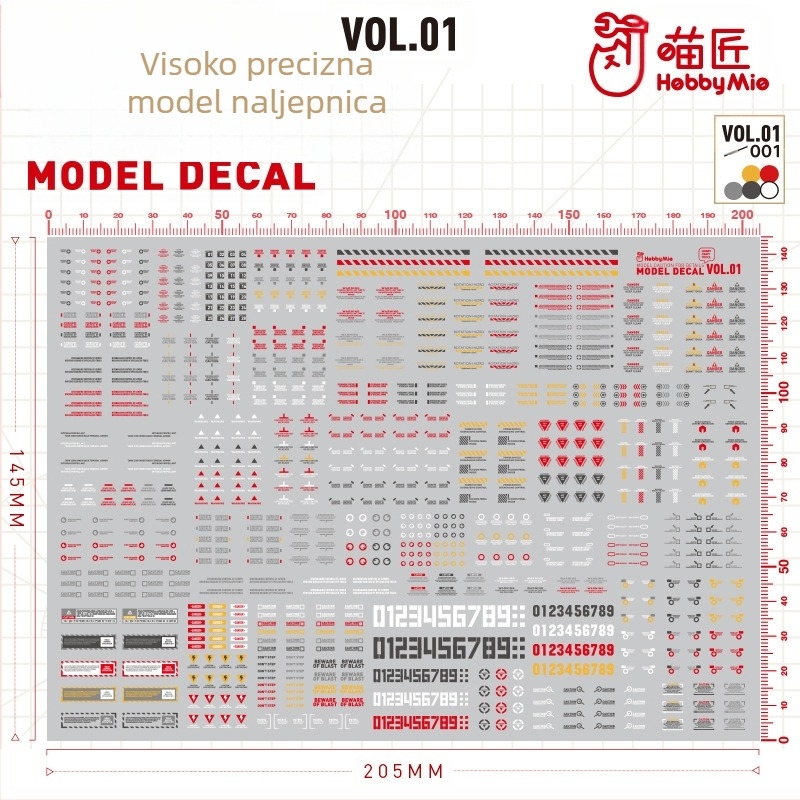 Vodi transfer naljepnica VOL1 model – Meowsmith, univerzalni uzorak, fluorescencijska opcija, materijal: vodena naljepnica, težina: 1