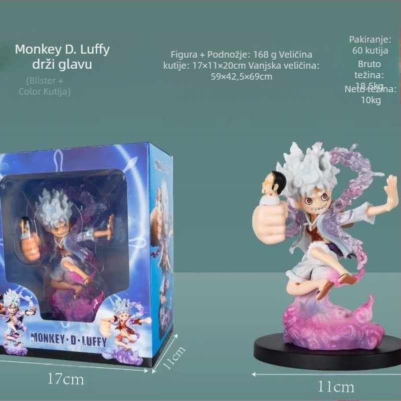 One Piece Nika Luffy: Sunčev Bog, Buđenje Gumenog Voća — PVC Figurica, Pakiranje: Kutija, Od 15+