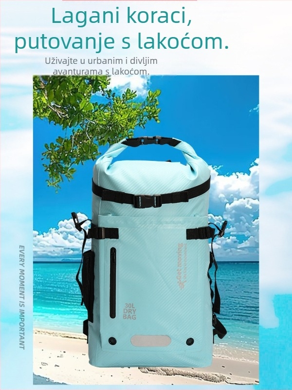 30L vodootporan ruksak od karbonskih vlakana, s odjeljkom za suho i mokro te višestrukim džepovima