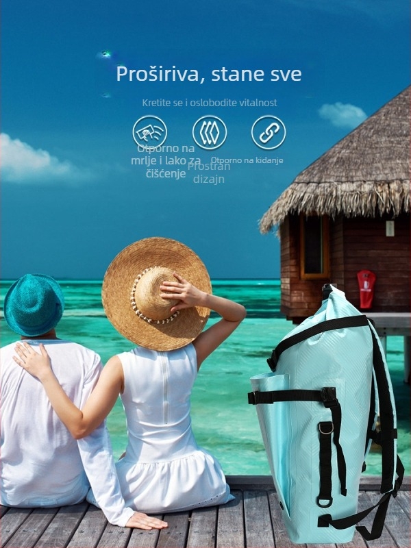 30L vodootporan ruksak od karbonskih vlakana, s odjeljkom za suho i mokro te višestrukim džepovima