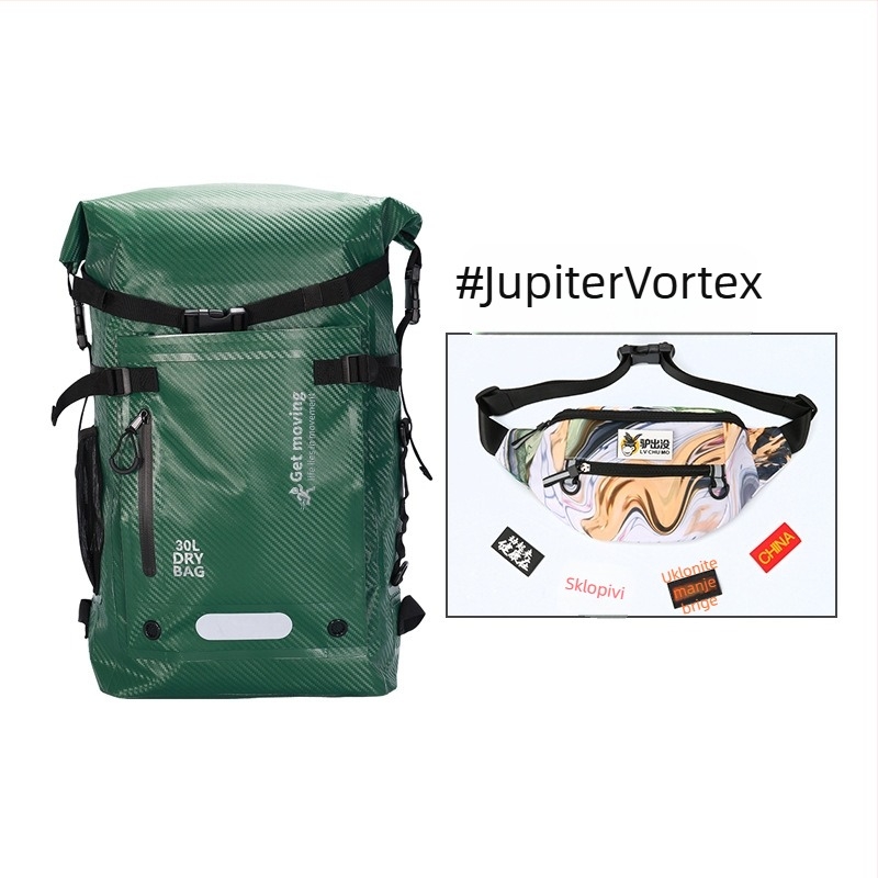 30L vodootporan ruksak od karbonskih vlakana, s odjeljkom za suho i mokro te višestrukim džepovima