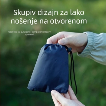 Prijenosni sklopivi vodeni bazen za putovanja i aktivnosti na otvorenom; materijal: tkanina od goveđeg tetiva; vodootporna tkanina; kapacitet 8,5 L; mogućnost tiskanja logotipa