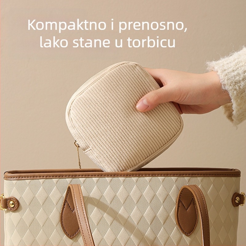 HD-293 Corduroy torbica za pohranu sanitarnih uloška — kubičnog oblika, ultra lagana i sklopiva, za putovanja