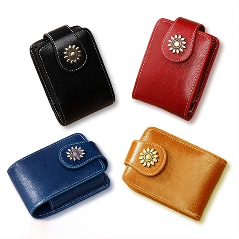 PU koža kutija za ruževe sa ogledalom – prijenosna mini kozmetička torbica (PU koža; ogledalo; kutija za ruževe; kapacitet 0,5 L; sitotisak logo)