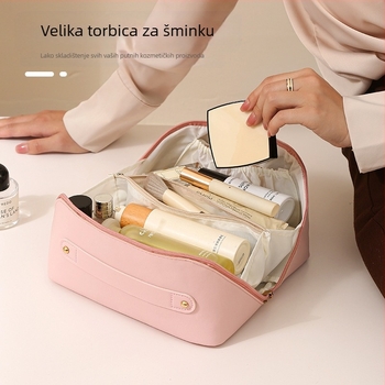 Torba za skladištenje na putovanju, PU materijal, model HZ-028, oblik ručne torbe, višenamjenska (za putovanje i skladištenje kozmetike)