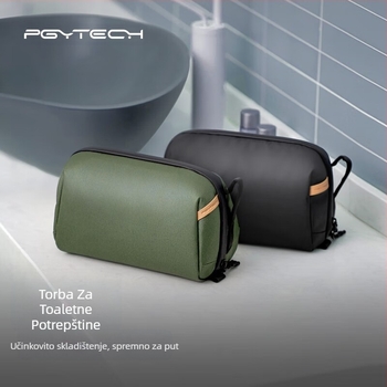 PGYTECH Torba za toaletne potrepštine i pohranu kamere - Veliki kapacitet, podijeljeni pretinci, ručna torba, poliester, proljeće 2025