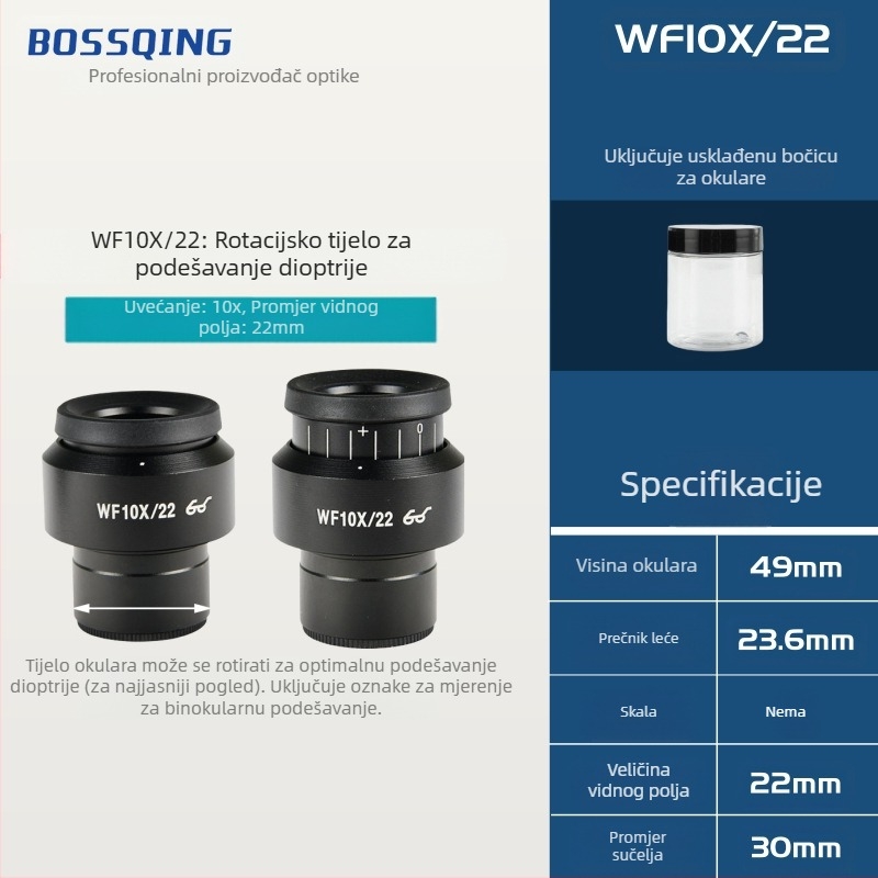 Okular s 30 mm sučeljem, visokim očnim bodom, model 30MM SCOPIS, mogućnost prilagodbe, brenda Bo Zhiqing/BOSSQING