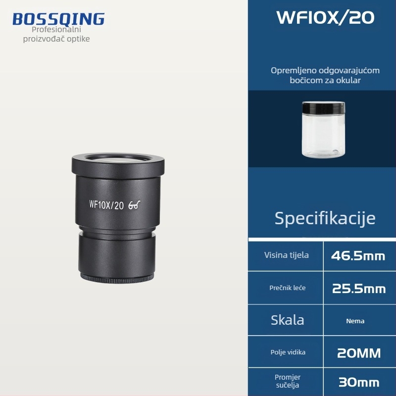 Okular s 30 mm sučeljem, visokim očnim bodom, model 30MM SCOPIS, mogućnost prilagodbe, brenda Bo Zhiqing/BOSSQING