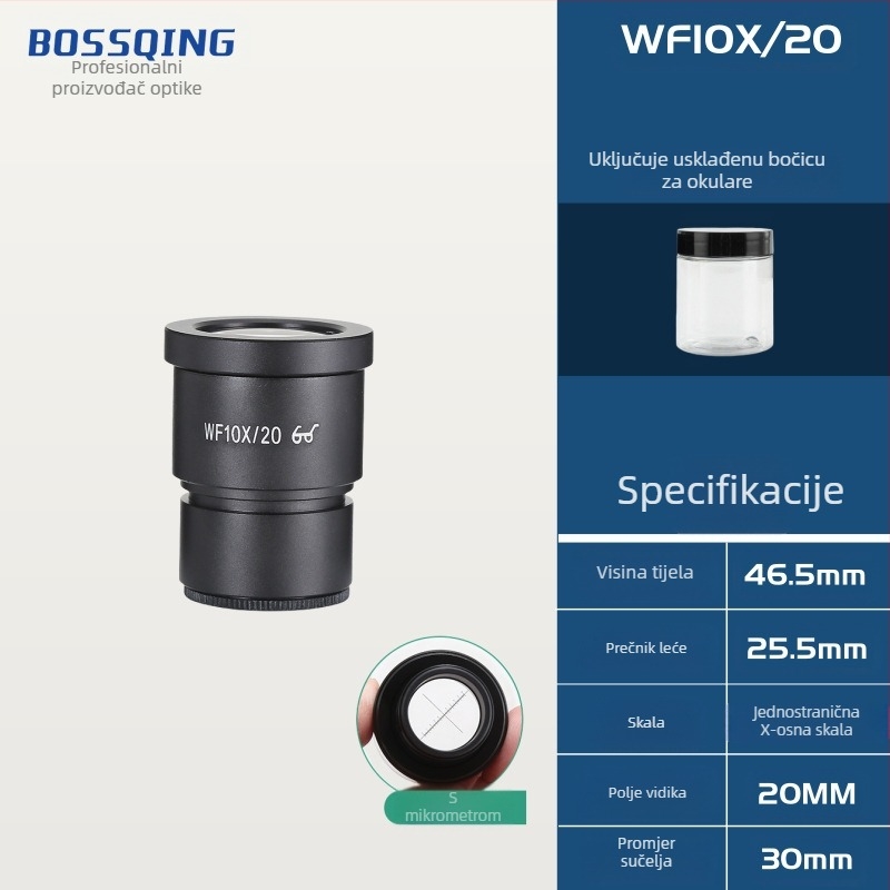 Okular s 30 mm sučeljem, visokim očnim bodom, model 30MM SCOPIS, mogućnost prilagodbe, brenda Bo Zhiqing/BOSSQING