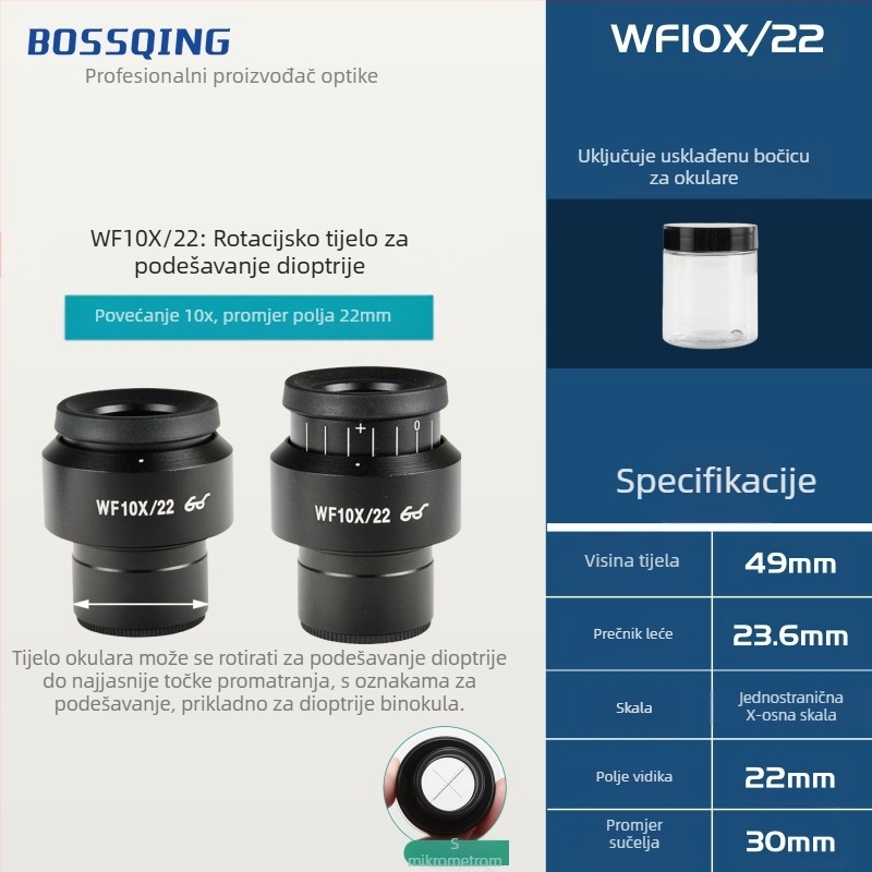 Okular s 30 mm sučeljem, visokim očnim bodom, model 30MM SCOPIS, mogućnost prilagodbe, brenda Bo Zhiqing/BOSSQING