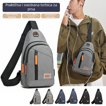 Lingzhi Kangaroo muška torbica za prsa u korejskom stilu, vodootporna Oxford tkanina, ultralak crossbody za vanjske aktivnosti