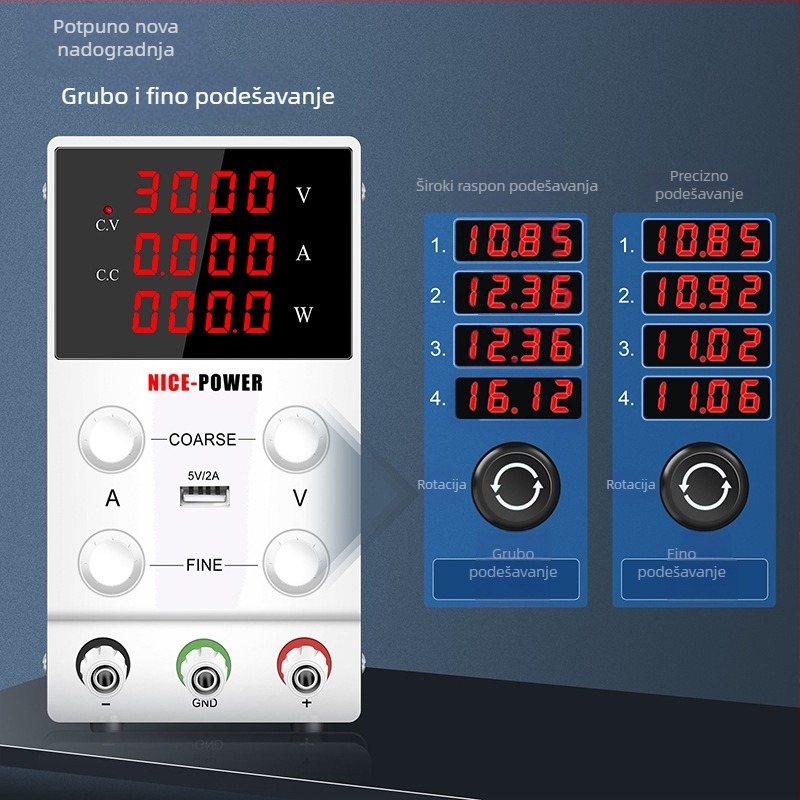 Podesivi DC stabilizirani izvor napajanja SPS3010 za popravak prijenosnih računala, 30V 10A, prekidački izvor, NICE-POWER