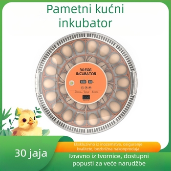 WONEGG Inkubator za piliće jaja, potpuno automatski, za kućnu upotrebu, inteligentna kontrola temperature i vlage s dvostrukim zaslonom