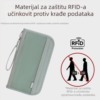 Lagana anti-krađa torbica za putovnicu, poliester, ručni dizajn, višenamjenski putnički organizator, nordijski stil