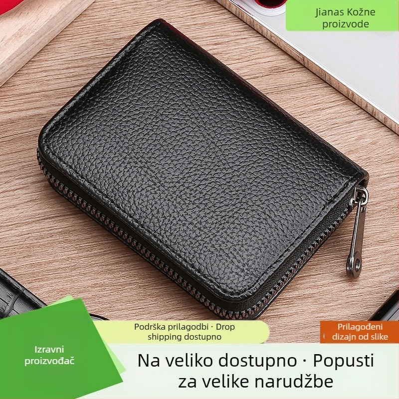 Janus PU Držač vizitki, Unisex, Model: Jednobojni, Stil: Business Elite, Funkcija: Zaštita od krađe