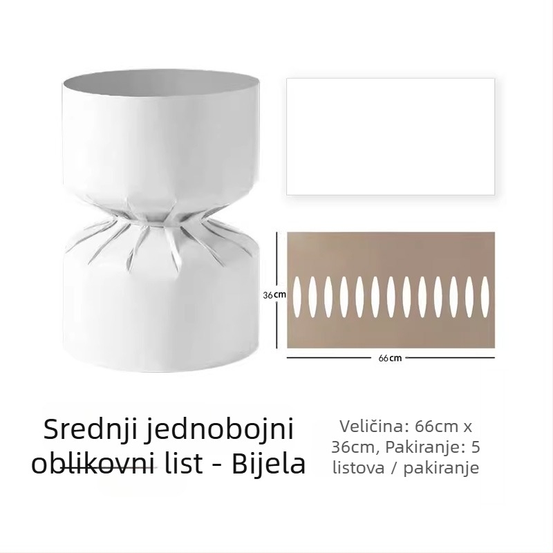 Changyi jednodijelna pločica za oblikovanje za omatanje cvijeća, kraft papir, 5 listova u pakiranju