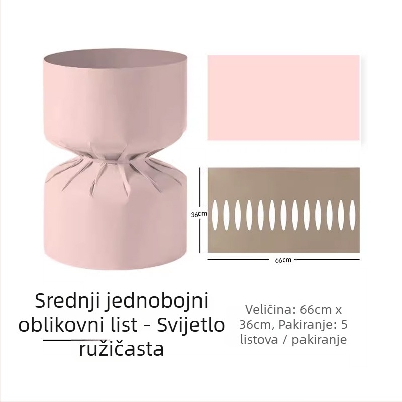 Changyi jednodijelna pločica za oblikovanje za omatanje cvijeća, kraft papir, 5 listova u pakiranju
