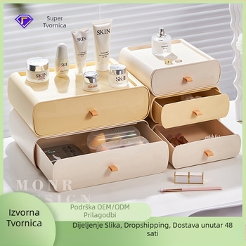 Kutija za pohranu za stolni radni prostor s ladicom | Plastika, Momo life, moderan minimalistički stil, tiskano logotip, prilagodba