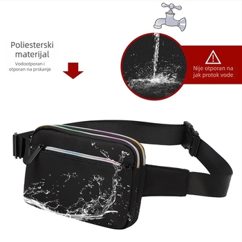 Nova ženska crossbody torba s više pretinaca, poliester, zatvaranje na zip, unutarnja džep na zip, džep za mobitel, unutarnji džep sa zipom