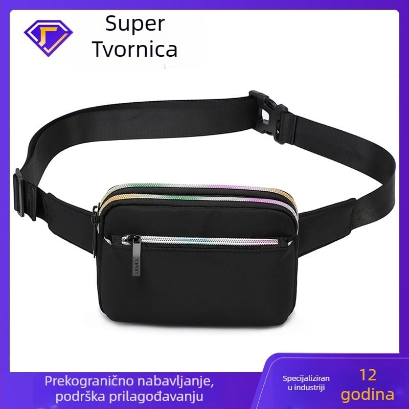 Nova ženska crossbody torba s više pretinaca, poliester, zatvaranje na zip, unutarnja džep na zip, džep za mobitel, unutarnji džep sa zipom