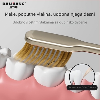 Dali Bang četkica za zube s mekanim dlačicama, zaštita desni, model 802, paket 2 kom, ručna