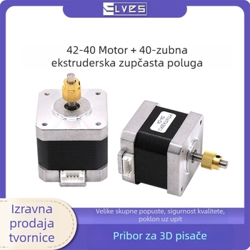 42-40 korakni motor za 3D printer – dodaci dio s zupčanim kolom za X-os i ekstruder