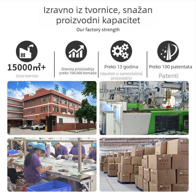 Kvadratna prozirna PP plastična kutija za pohranu s poklopcem, za igračke i nakit