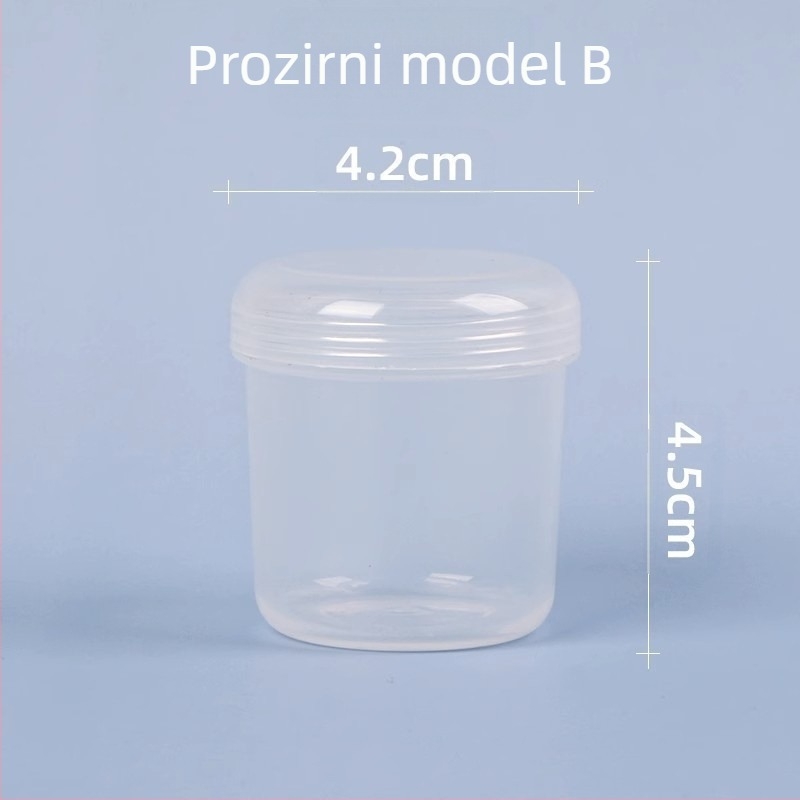 Kvadratna prozirna PP plastična kutija za pohranu s poklopcem, za igračke i nakit