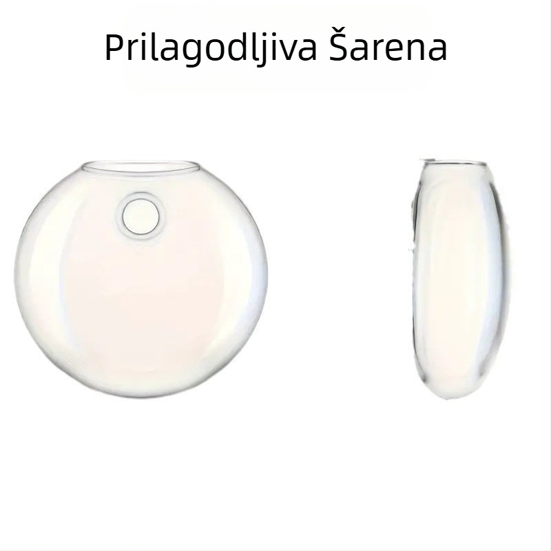 Kreativna staklena vaza za zidnu, vaza u obliku palačinke, hidroponske biljke, paket od 2 ili 4 komada