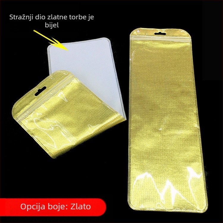 Vrećice za pakiranje uloška za više parova, prozirne matirane s prugastom teksturom, samouzavarujuće s klapnom duljine 3 cm