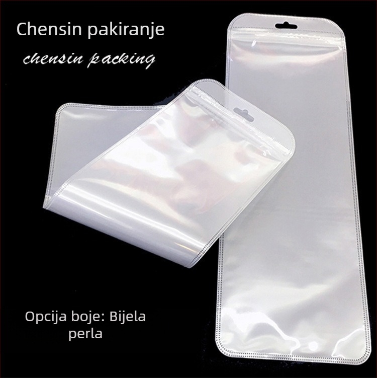 Vrećice za pakiranje uloška za više parova, prozirne matirane s prugastom teksturom, samouzavarujuće s klapnom duljine 3 cm