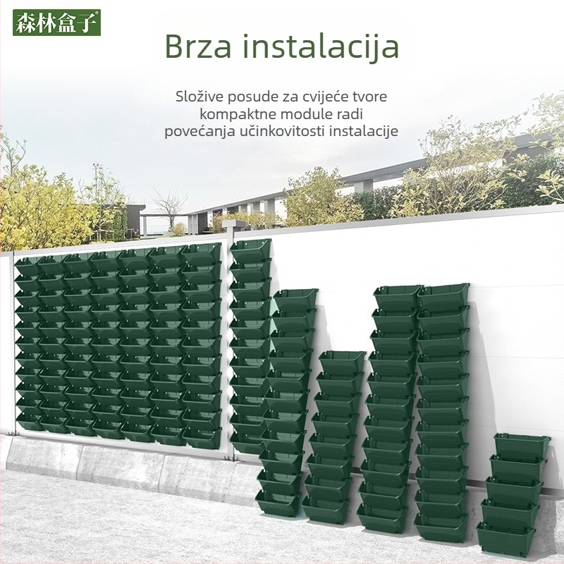 Forest Box Zidni viseći lonac za biljke – vertikalno ozelenjavanje, plastični vrtni lonac